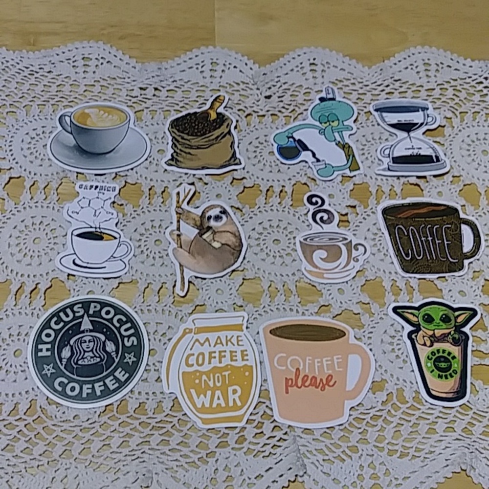 Stickers bundle for coffee lovers, coffee theme